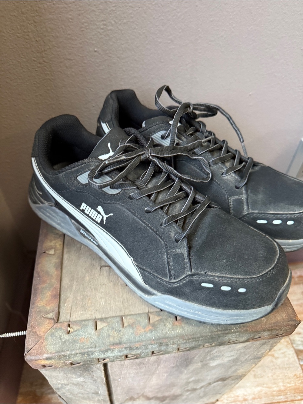 Puma Black and Gray Men's Athletic Sneakers